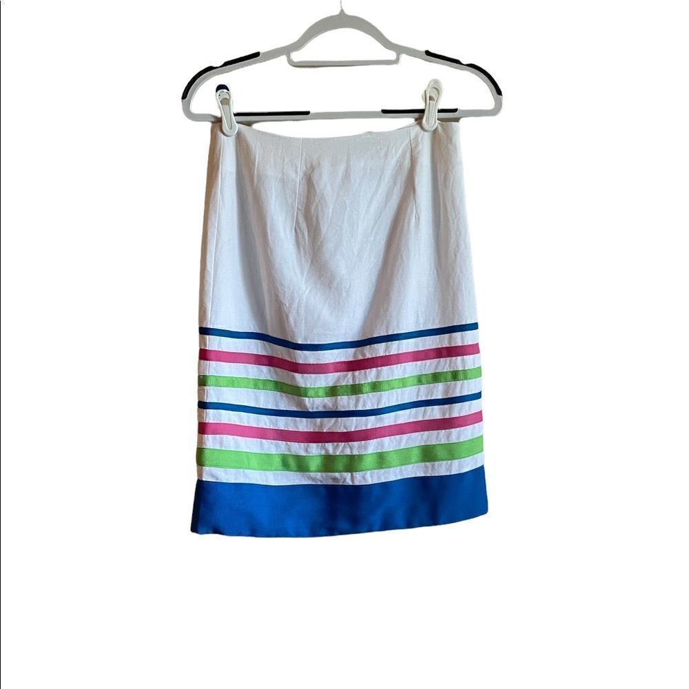 ‎Intriguing Threads multicolor striped pencil skirt